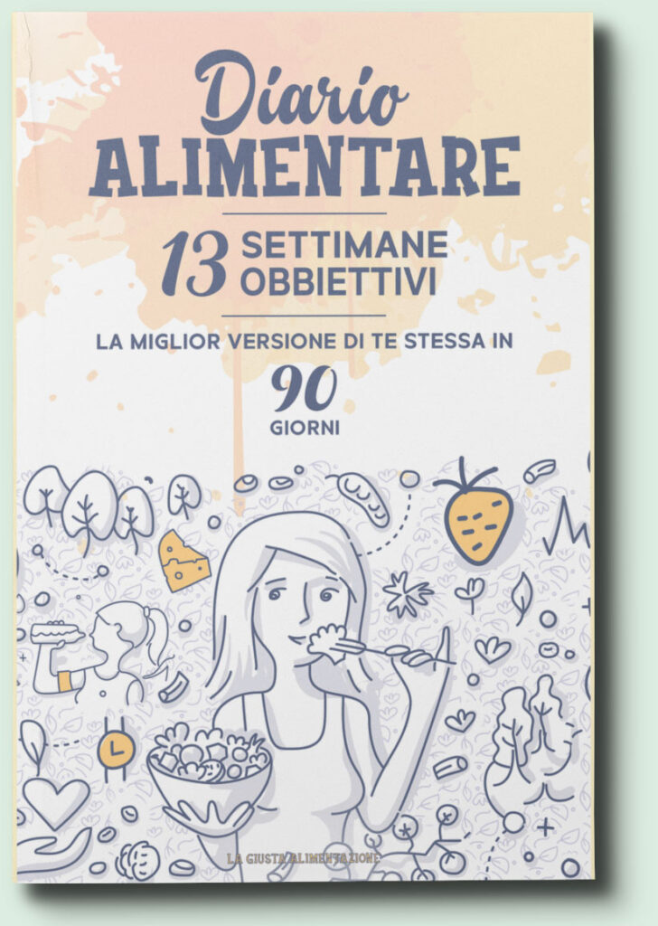 Copertina del diario alimentare scritto dalla dottoressa Simona Meloni Biologa Nutrizionista