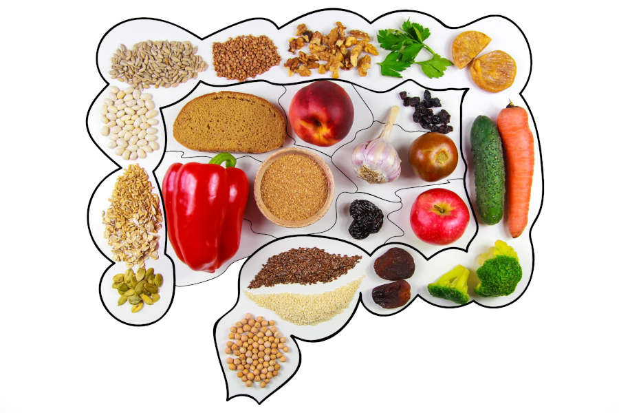 Immagine che mostra gli alimenti che infiammano il colon, usata per l'articolo sulla dieta FODMAP