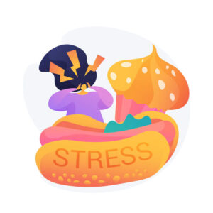 illustrazione per la fame nervosa da stress