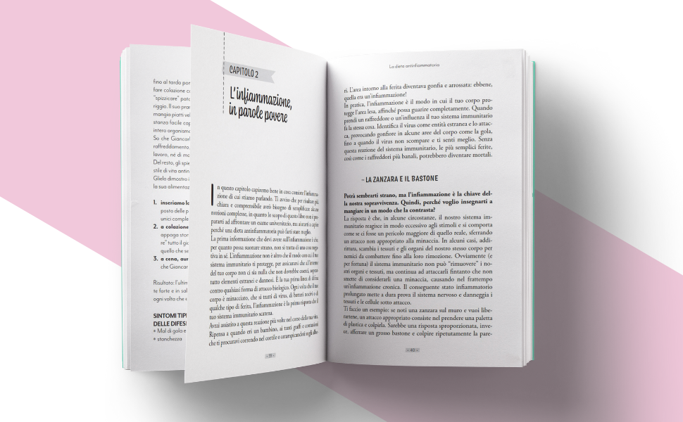 Foto che mostra le prime pagine del capitolo 2 del libro sulla Dieta Antinfiammatoria di Simona Meloni